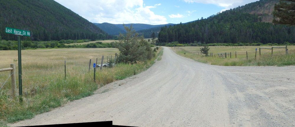 GDMBR: Lost Creek Road goes straight or left.